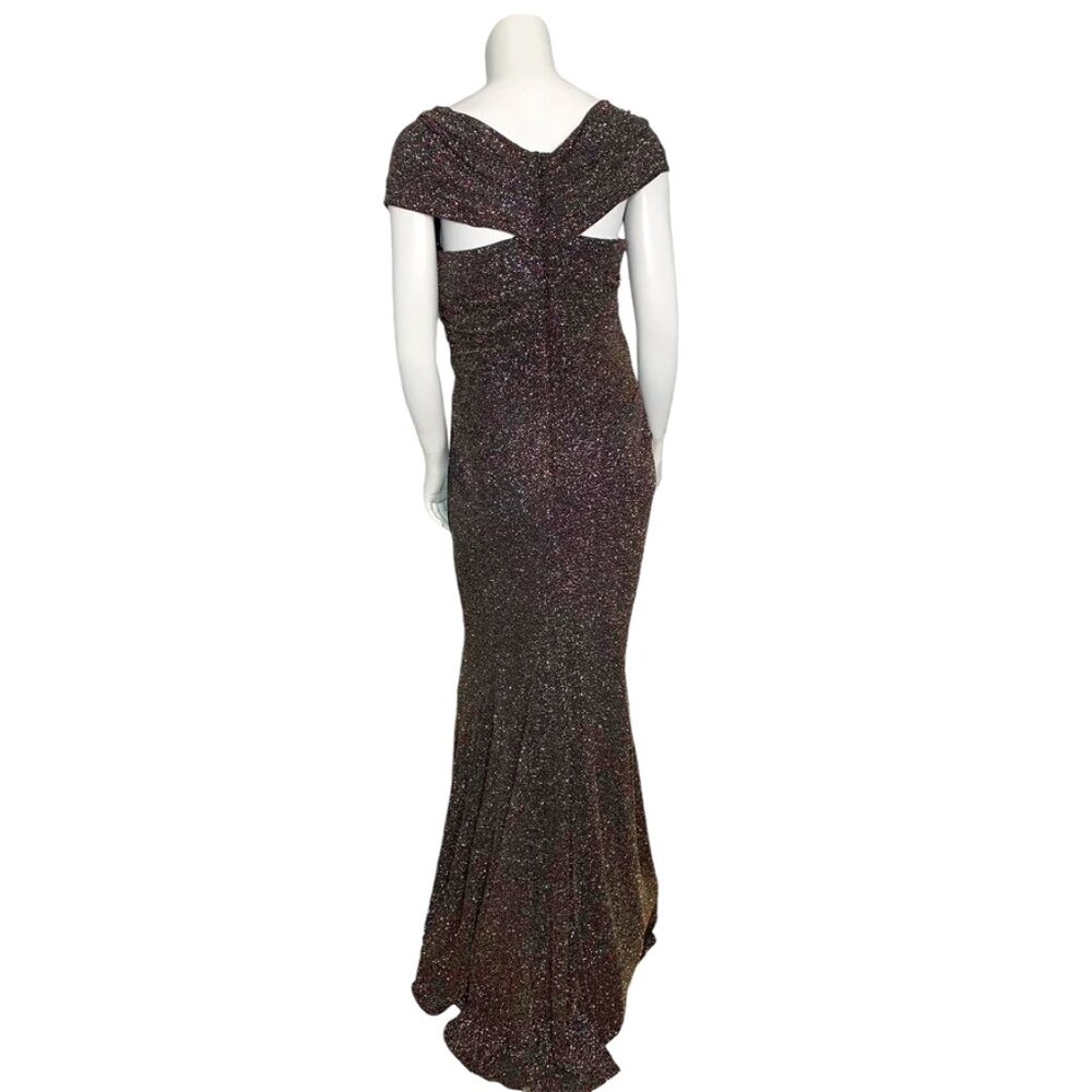 TALBOT RUNHOF Tokara Off the Shoulder Stretch Lurex Gown - Picture 5 of 12